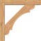 Ekena Millwork Olympic Block Smooth Bracket w/ Offset Brace, Western Red Cedar, 5 1/2"W x 32"D x 32"H BKT0604X32X32OLY05SWR - alternate 2